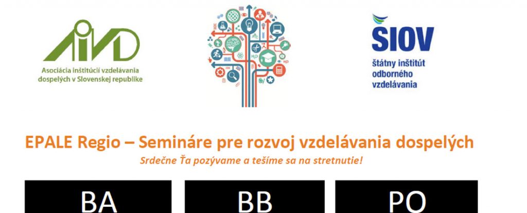 EPALE Regio - Semináre pre rozvoj vzdelávania dospelých