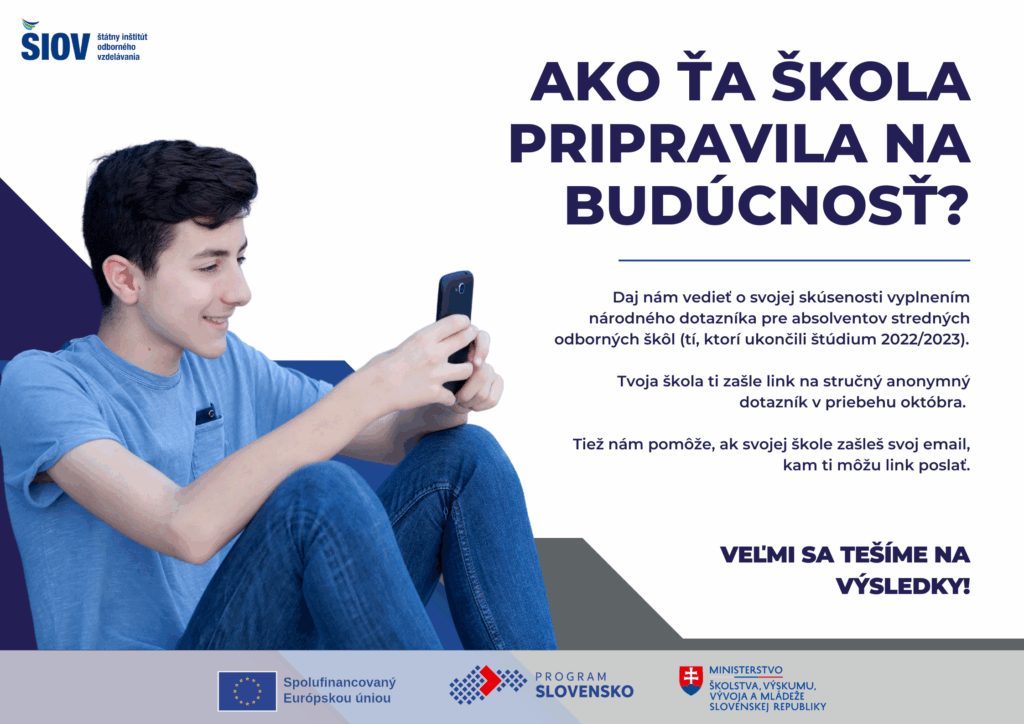 žiak vyplňa dotazník v mobile